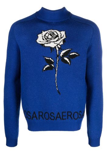 ETRO Maglione a fiori con effetto jacquard - Blu