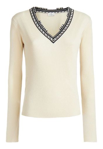 ETRO Blusa con scollo a V - Bianco