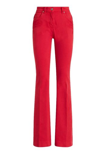 ETRO Jeans dritti con ricamo - Rosso