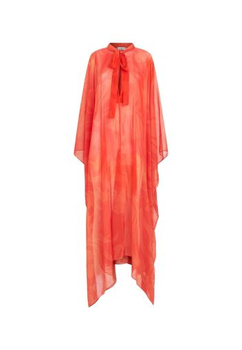 ETRO floral-print semi-sheer caftan - Arancione