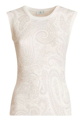 ETRO Gilet con stampa paisley - Bianco