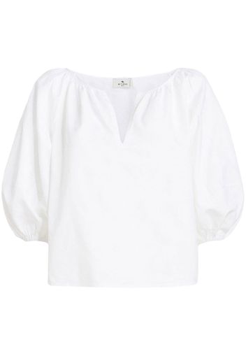 ETRO puff-sleeve blouse - Bianco