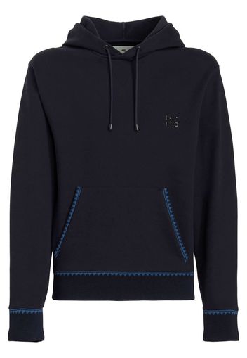 ETRO logo-patch pullover hoodie - Blu