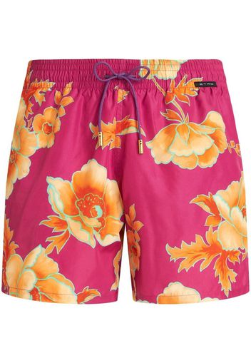 ETRO floral-print swim shorts - Viola