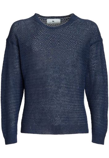 ETRO open-knit linen jumper - Blu