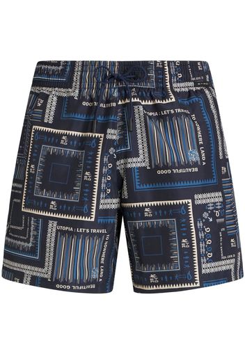 ETRO geometric-print swim shorts - Blu