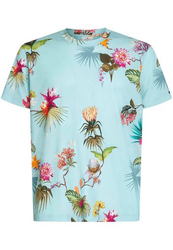 ETRO all-over graphic-print T-shirt - Blu