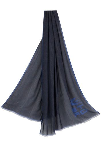ETRO logo-print scarf - Blu