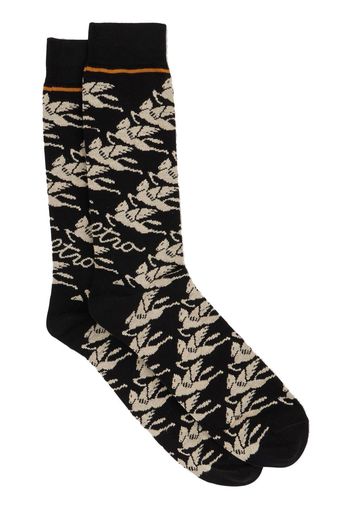 ETRO Pegaso-print knit socks - Nero