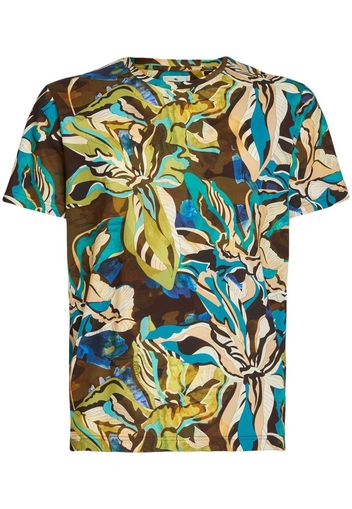 ETRO T-shirt a fiori - Marrone