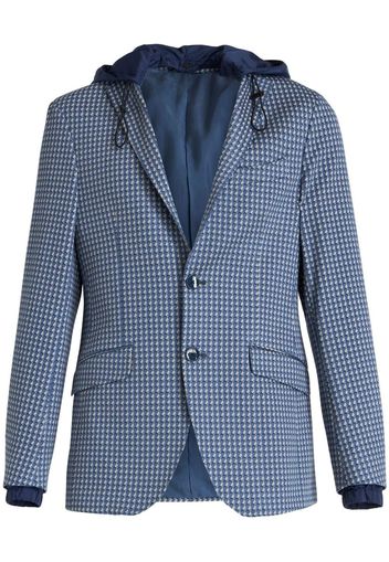 ETRO graphic-print single breasted blazer - Blu