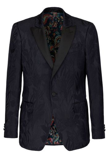 ETRO leaf-print tailored blazer - Nero
