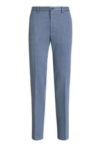 ETRO graphic-print tailored trousers - Blu