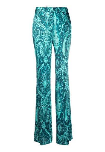 ETRO paisley-print tailored trousers - Blu