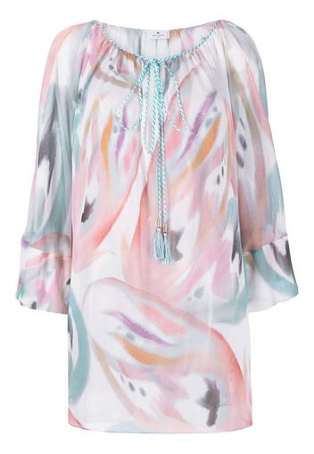 ETRO abstract-print boat neck blouse - Rosa