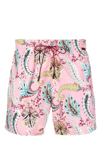 ETRO paisley-print drawstring swim shorts - Rosa