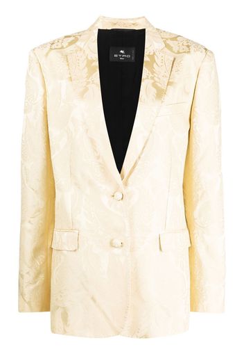 ETRO Blazer monopetto con motivo jacquard - Giallo