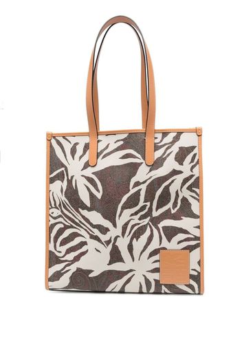 ETRO grained-texture leather tote bag - Marrone