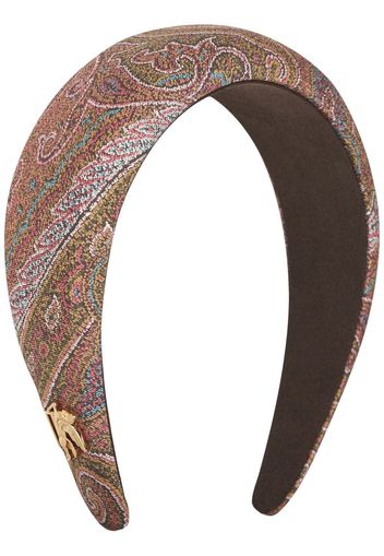 ETRO paisley-print silk headband - Marrone