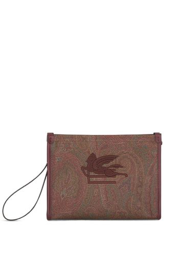 ETRO paisley-print logo wallet - Rosso