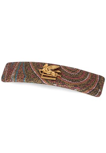 ETRO paisley-print hair clip - Marrone