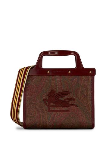 ETRO paisley-print embroidered tote - Rosso