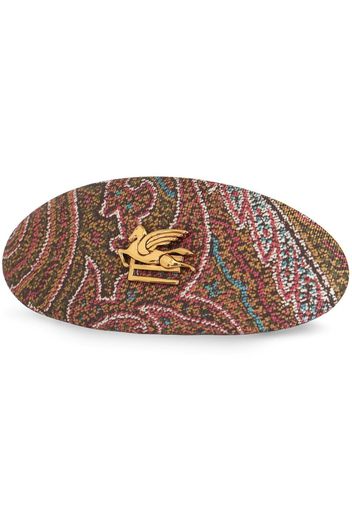 ETRO paisley-print silk hair clip - Marrone