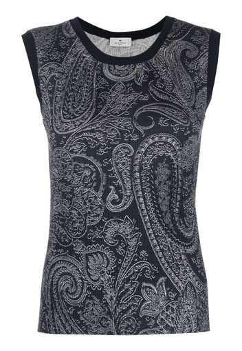 ETRO paisley-print vest - Blu