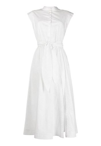 ETRO sleeveless belted midi dress - Bianco