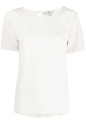 ETRO round-neck silk T-shirt - Toni neutri