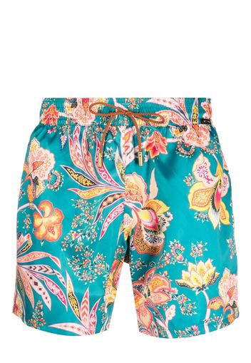 ETRO flower-print swim shorts - Blu