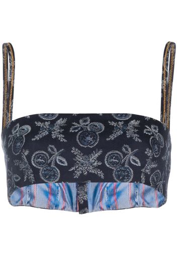 ETRO Bralette con motivo jacquard - Blu