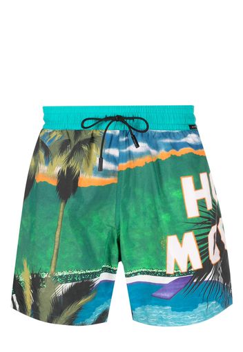 ETRO landscape-print swim shorts - Blu