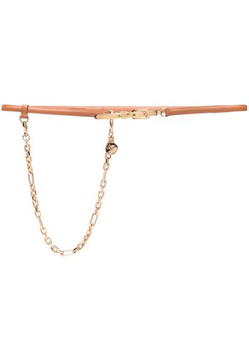 ETRO thin leather belt - Marrone