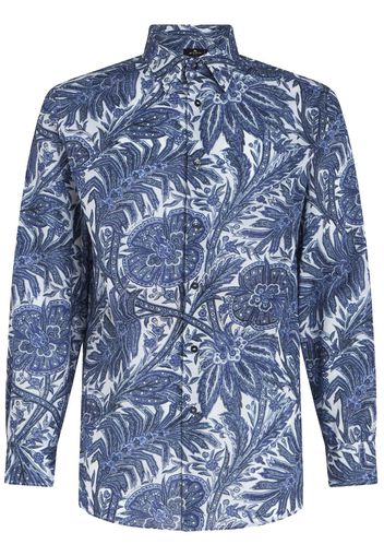 ETRO graphic-print cotton shirt - Blu