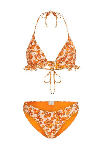 ETRO Berry-print triangle bikini - Arancione