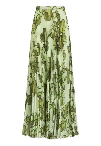 ETRO Berry-print pleated maxi skirt - Verde