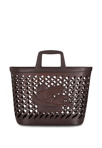 ETRO Pegaso-motif laser-cut tote - Marrone