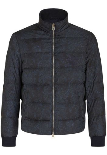 ETRO paisley-print padded jacket - Blu
