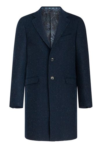 ETRO notched-lapels wool coat - Blu