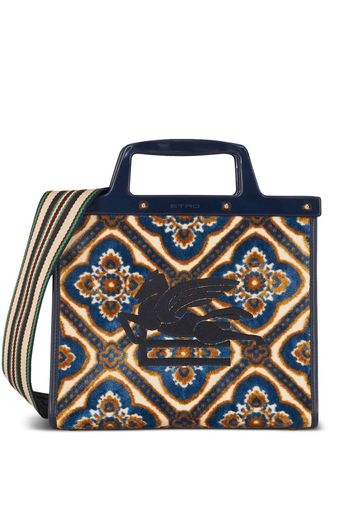 ETRO small Love jacquard tote - Blu