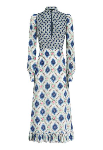 ETRO Sablé geometric-print midi dress - Bianco