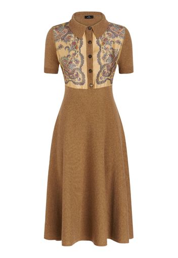 ETRO paisley-print knitted dress - Toni neutri