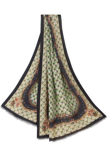 ETRO floral-print silk scarf - Verde