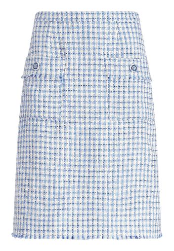 ETRO tweed sheath midi skirt - Blu