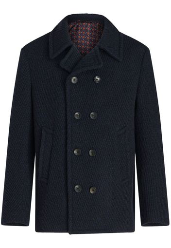 ETRO notched-collar double-breasted coat - Blu