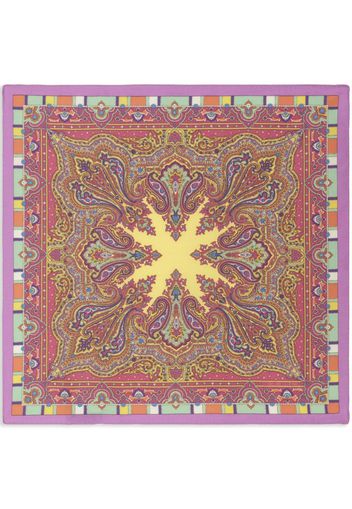 ETRO graphic-print silk pocket square - Rosa