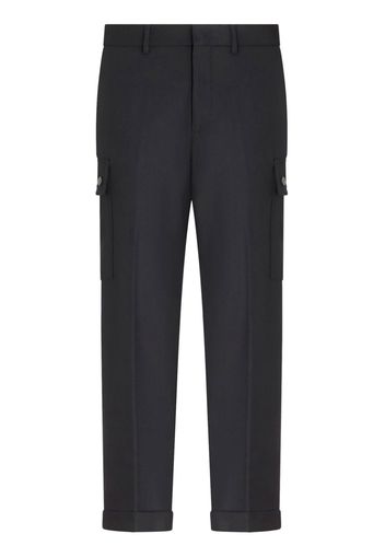 ETRO cargo-pockets wool tapered trousers - Grigio