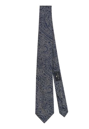 ETRO paisley-pattern silk tie - Blu