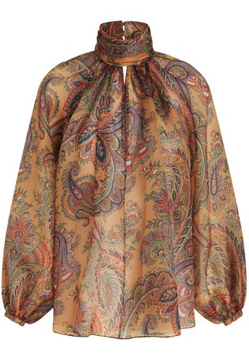 ETRO Blusa con stampa paisley - Marrone